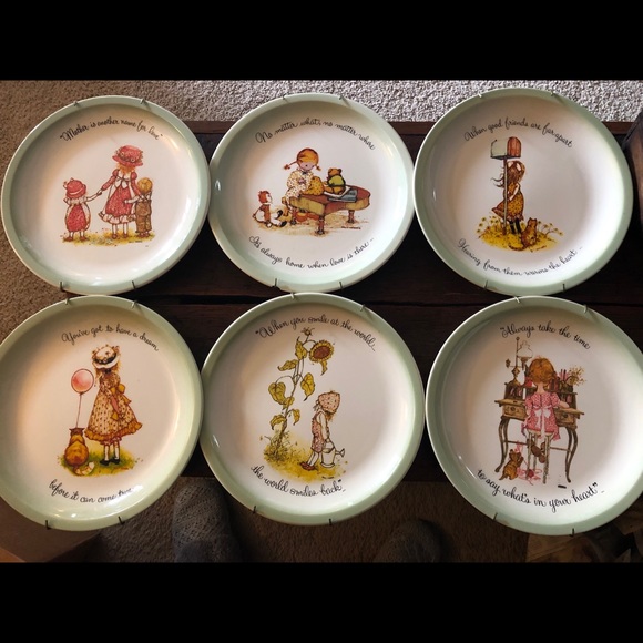 Vintage Holly Hobbie plates